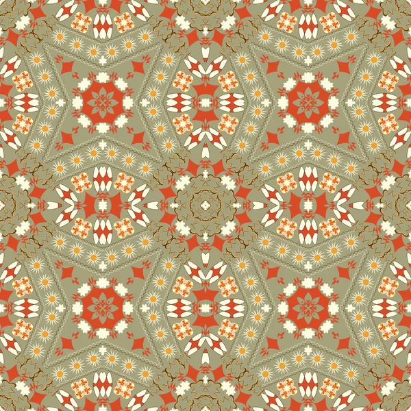 Naadloze vector patroon achtergrond van abstracte vormen. Mandala motief — Stockvector