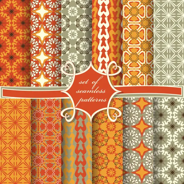 Sorunsuz vektör çizimler kümesi. Soyut ve Dekoratif şekiller