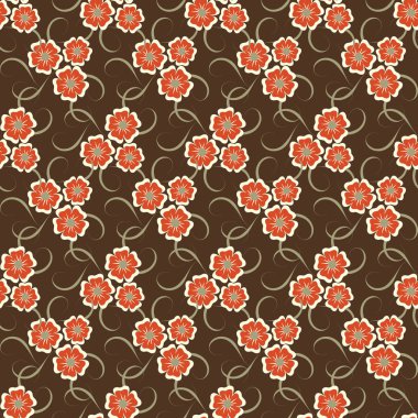 Sorunsuz tasarlamak vektör çizim arka plan dekoratif çiçek