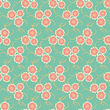 Sorunsuz tasarlamak vektör çizim arka plan dekoratif çiçek