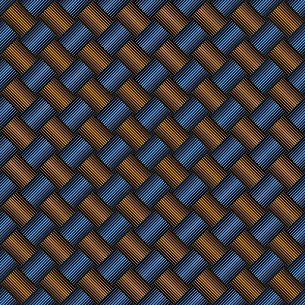 Бесшовная абстрактная векторная иллюстрация. Переплетение полосатых квадратов — стоковый вектор