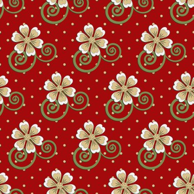 Sorunsuz tasarlamak vektör çizim arka plan dekoratif çiçek