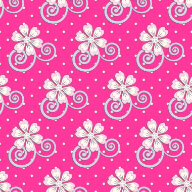 Sorunsuz tasarlamak vektör çizim arka plan dekoratif çiçek