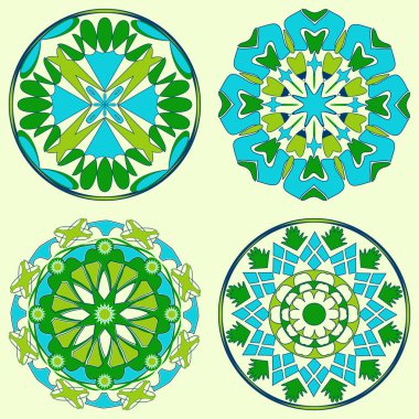 Vektör döngüsel kalıpları soyut şekilleri'nden ayarla.