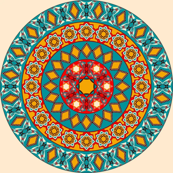 Εικονογράφηση διάνυσμα. Κυκλικό μοτίβο του αφηρημένα σχήματα — Διανυσματικό Αρχείο