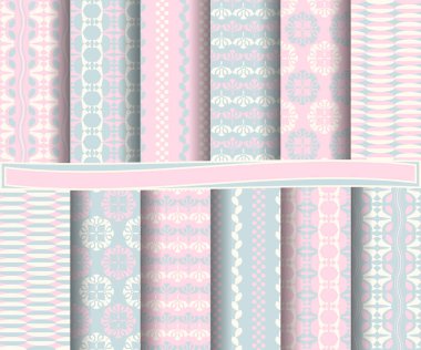 Soyut vektör kağıt Dekoratif şekiller ve karalama defteri için tasarım öğeleri kümesi 