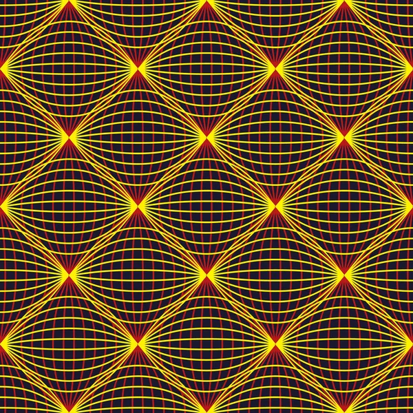 Sömlös abstrakt vektor illustration bakgrund av vågiga korsade linjer — Stock vektor
