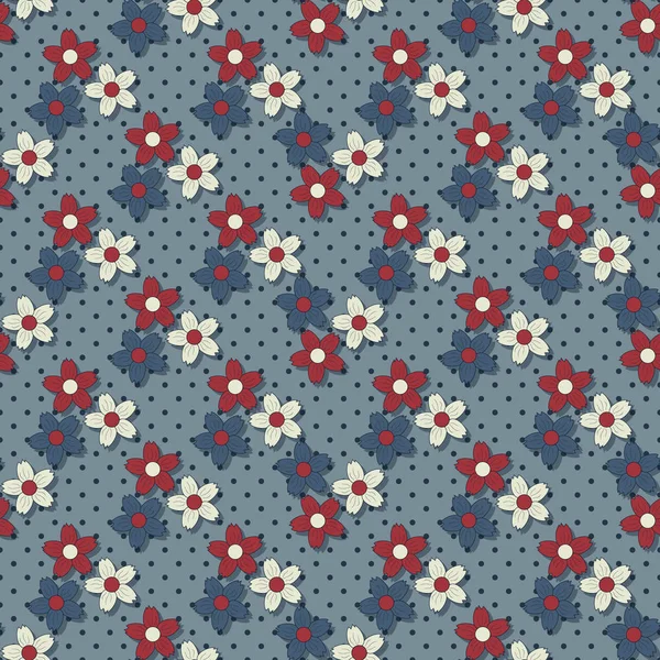 Seamless abstrato vetor floral fundo ilustração — Vetor de Stock