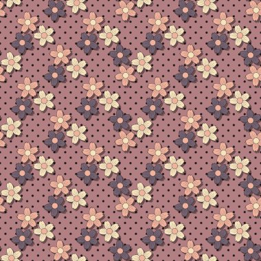 Sorunsuz soyut vektör çiçek arka plan illüstrasyon