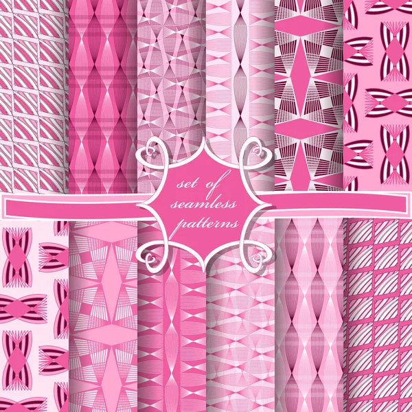 Sorunsuz vektör çizimler kümesi. Dekoratif desen. Soyut çizgili resimler, tasarım öğeleri için karalama defteri