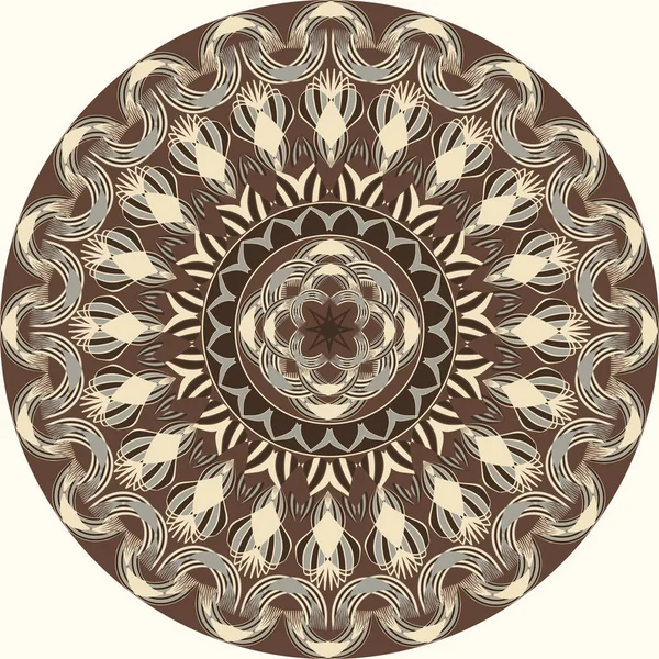 Vector illustration. Circular pattern of abstract shapes — Stock Vector
