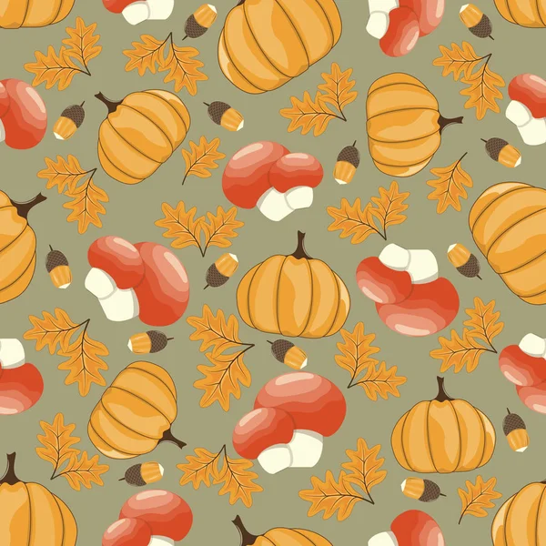 Autumn, seamless pattern. Scrapbook design elements. Thanksgiving day.  Autumn patterns can be used for wallpaper, pattern fills, web page, background, surface — Stock Vector