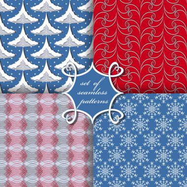 Noel sorunsuz vektör çizim kümesi. Noel simgeler, kalıpları