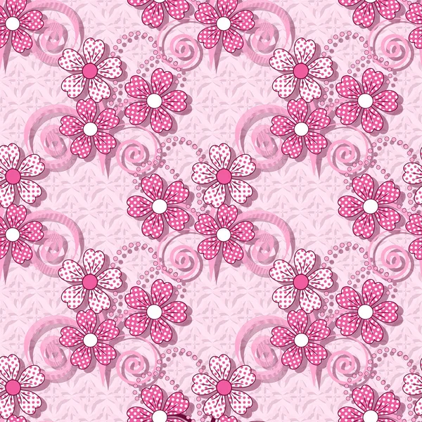 Sorunsuz soyut vektör çiçek arka plan illüstrasyon