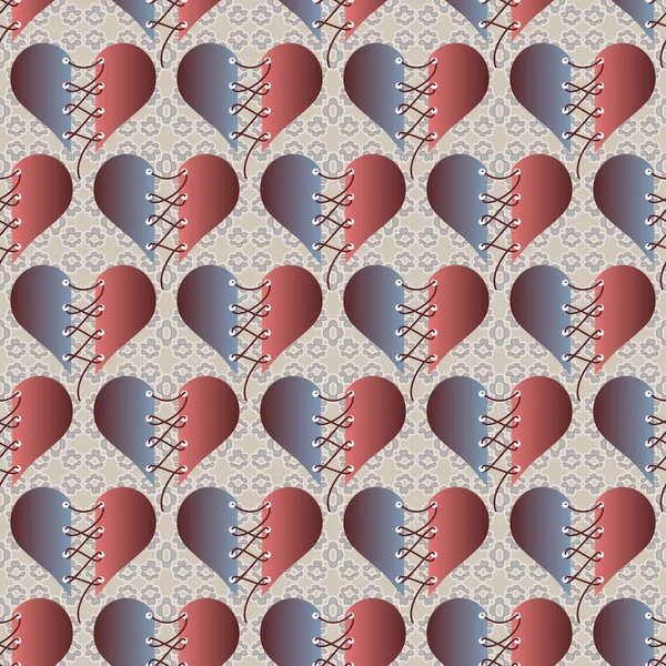 Fondo de ilustración vectorial del Día de San Valentín con corazones abstractos — Vector de stock