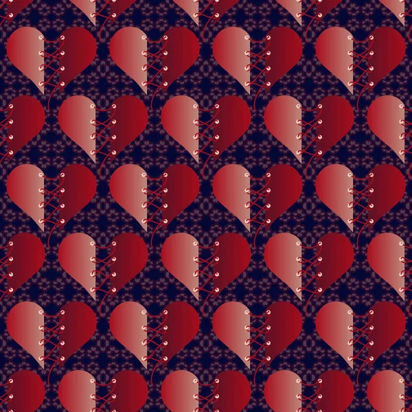 Fondo de ilustración vectorial del Día de San Valentín con corazones abstractos — Vector de stock
