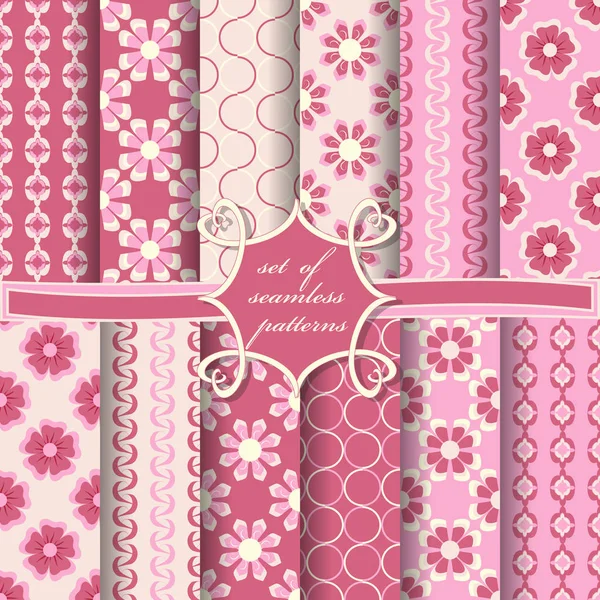 Sorunsuz çiçek vektör çizimler kümesi. Dekoratif tasarım öğeleri için karalama defteri