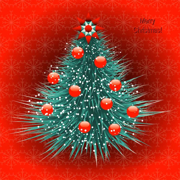 Noel vektör çizim. Noel ağacı — Stok Vektör