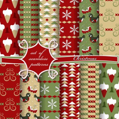 sorunsuz vektör Noel kağıt Noel simgeler ve karalama defteri için tasarım öğeleri kümesi