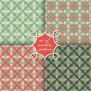 Sorunsuz vektör desen seti. Soyut dekoratif çiçek rakamlar. Tasarım karalama defteri öğeleri. Doğum günü, düğün, dolgular görüntüler, web sayfası, arka plan, surfac için kullanılabilir