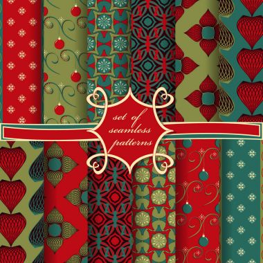 Noel soyut vektör kağıt Dekoratif şekiller ve karalama defteri için tasarım öğeleri kümesi