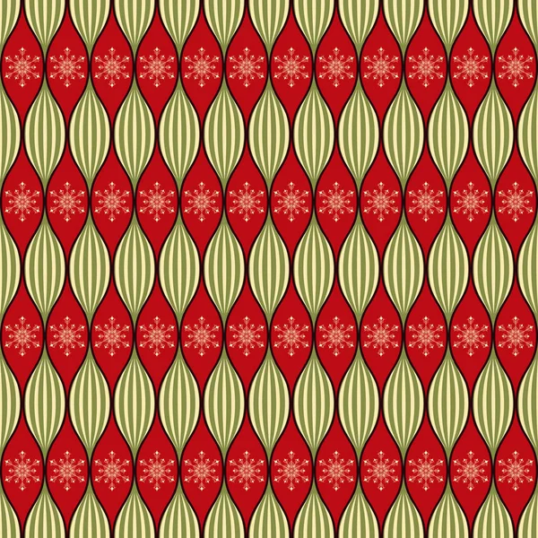 Fond de motif de Noël sans couture. Formes décoratives abstraites et flocons de neige — Image vectorielle