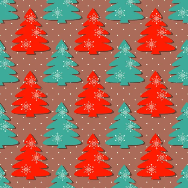 Illustrazione vettoriale senza soluzione di continuità con alberi di Natale — Vettoriale Stock