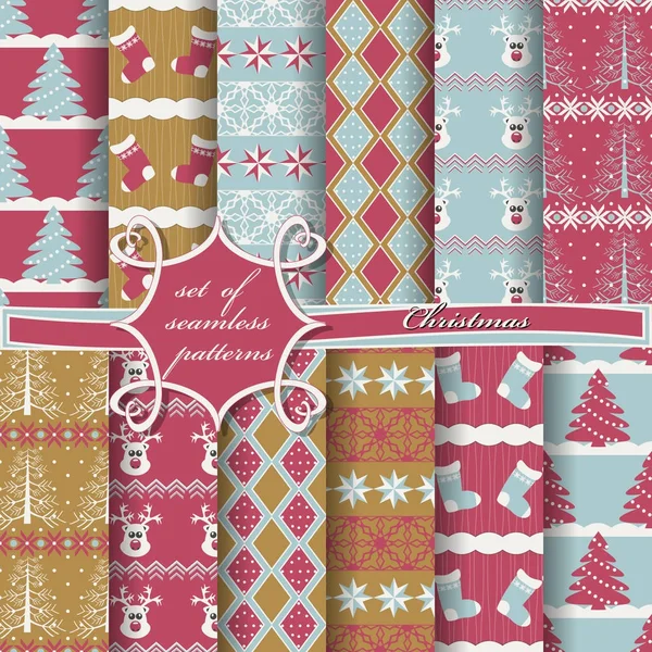 sorunsuz Noel illüstrasyonlar kümesi. Soyut vektör kağıt Noel simgeler ve tasarım öğeleri için karalama defteri