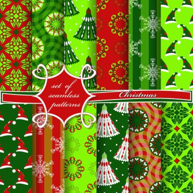 sorunsuz Noel illüstrasyonlar kümesi. Soyut vektör kağıt Noel simgeler ve tasarım öğeleri için karalama defteri