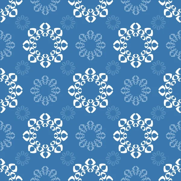 Patrón de fondo vectorial sin costuras de Navidad de copos de nieve abstractos. Elementos de diseño para Scrapbook. Se puede utilizar para fondos de pantalla, llena imágenes, página web, fondo, superficie — Archivo Imágenes Vectoriales