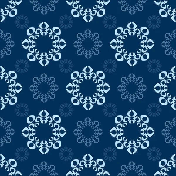 Christmas seamless vector background pattern of abstract snowflakes. Design elements for Scrapbook. Can be used for wallpapers, fills images, web page, background, surface — Stock Vector