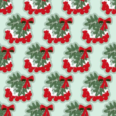 Noel berry ile sorunsuz Noel vektör çizim