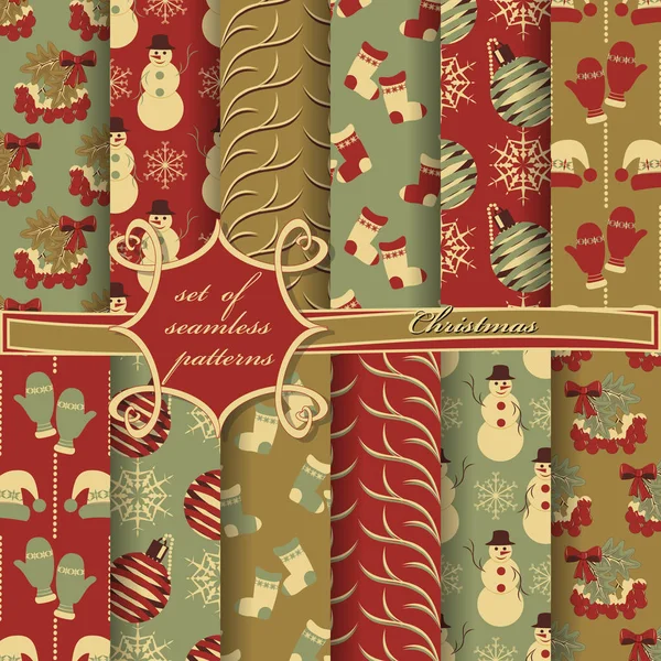 sorunsuz Noel illüstrasyonlar kümesi. Soyut vektör kağıt Noel simgeler ve tasarım öğeleri için karalama defteri