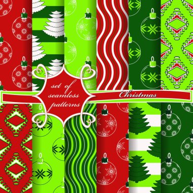 sorunsuz Noel illüstrasyonlar kümesi. Soyut vektör kağıt Noel simgeler ve tasarım öğeleri için karalama defteri