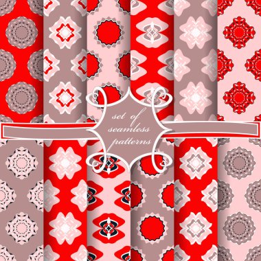 sorunsuz soyut vektör kağıt Dekoratif şekiller ve karalama defteri için tasarım öğeleri kümesi  