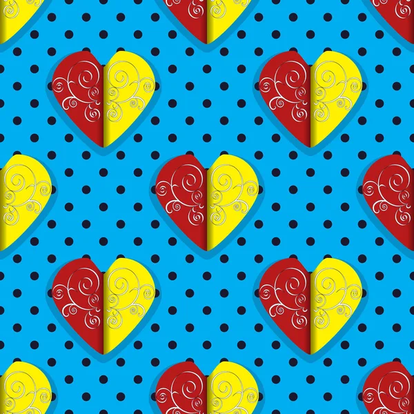 Illustration vectorielle du fond de la Saint-Valentin. Coeurs décoratifs abstraits — Image vectorielle