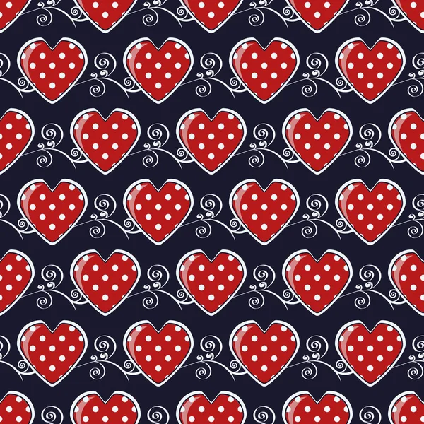 Seamless vector illustration of Valentine's Day background. Decorative pattern, heart — Stock Vector