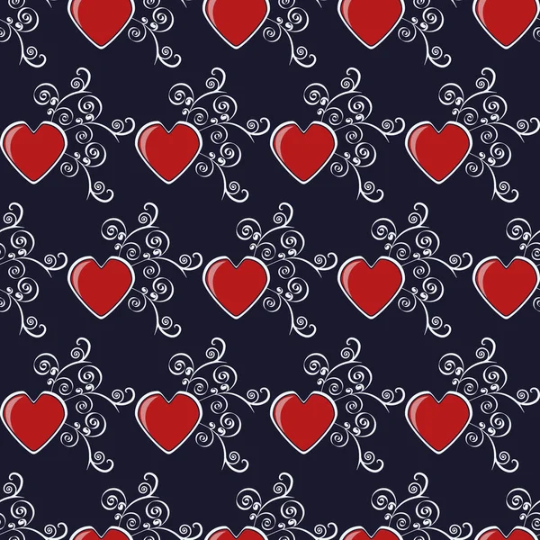 Ilustración vectorial perfecta del fondo del Día de San Valentín. Corazón decorativo — Vector de stock