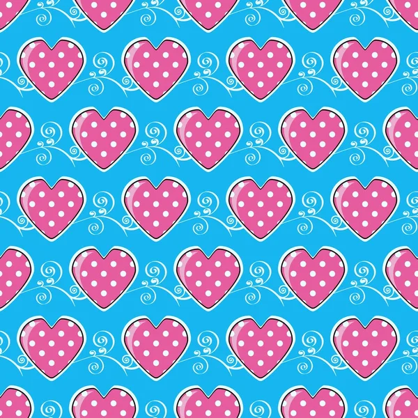 Seamless vector illustration of Valentine's Day background. Decorative pattern, heart — Stock Vector