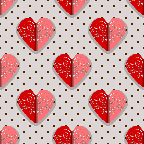 Ilustracja wektorowa tło Valentine's Day. Abstrakcja hearts dekoracyjne — Wektor stockowy
