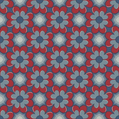 Sevgililer günü kesintisiz vektör Illustration. Soyut şekiller, dekoratif kalp desen