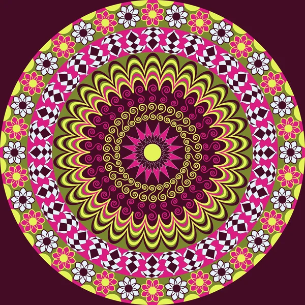 Ilustración abstracta del vector. Patrón circular de decorativo f — Archivo Imágenes Vectoriales