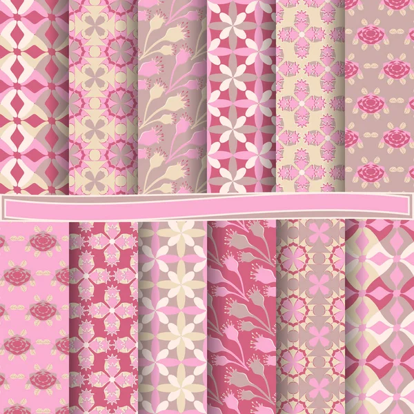 Set van abstract vector papier met decoratieve bloemen, vormen en ontwerpelementen voor scrapbook — Stockvector