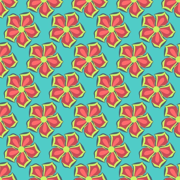 Fondo de ilustración vectorial sin fisuras. Patrón abstracto de flores decorativas. Elementos de diseño para Scrapbook. Se puede utilizar para fondos de pantalla, llena imágenes, fondo, superficie — Archivo Imágenes Vectoriales