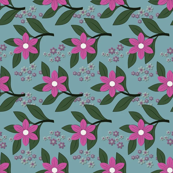 Vektor florale Illustration Hintergrund. abstraktes Muster dekorativer Blumen. Designelemente für Sammelalbum. kann für Tapeten verwendet werden, füllt Bilder, Hintergrund, Oberfläche — Stockvektor