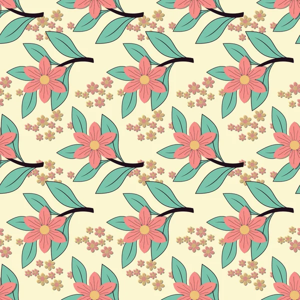 Vector floral afbeelding achtergrond. Abstracte patroon van decoratieve bloemen. Ontwerpelementen voor Scrapbook. Kan worden gebruikt voor achtergronden, opvullingen afbeeldingen, achtergrond, oppervlak — Stockvector