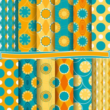 soyut vektör kağıt soyut resimler, dairesel desenler ve karalama defteri için tasarım öğeleri kümesi