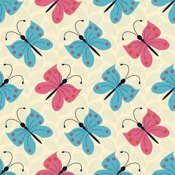 Διανυσματική απεικόνιση φόντο με πεταλούδες — Διανυσματικό Αρχείο