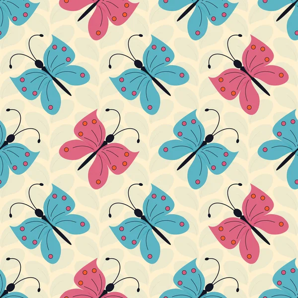 Vector illustration background with butterflies — Stock Vector