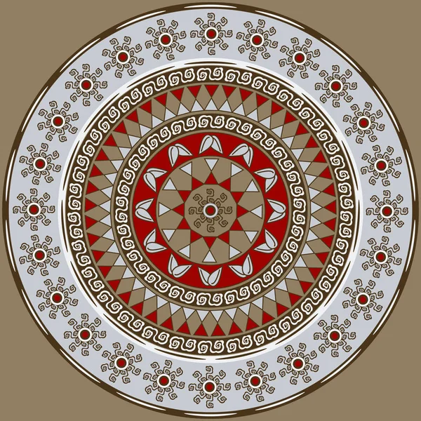 Διάνυσμα κυκλικό μοτίβο μάνταλα γεωμετρικά σχήματα αφηρημένα διακοσμητικά λουλούδια — Διανυσματικό Αρχείο